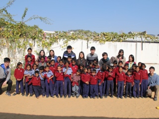 Children with new uniforms
