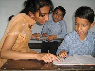 Teaching in classroom